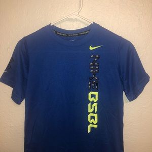 royal nike dri fit tee